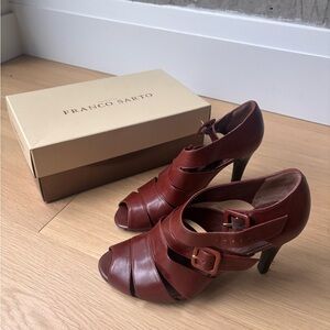 Franco Sarto Women's Red Strappy Heels
